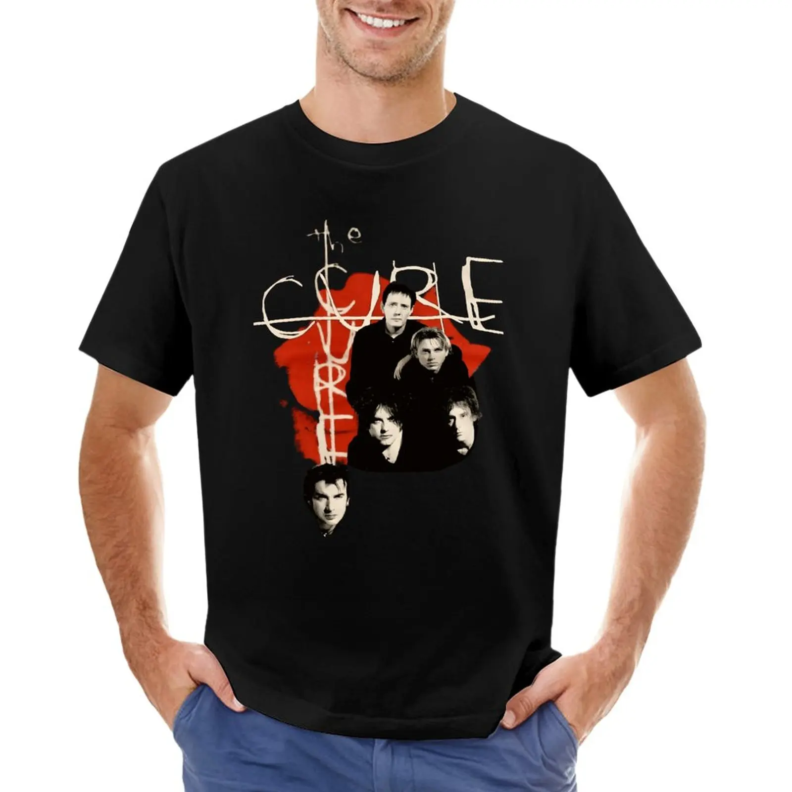 Классическая футболка The Cure, короткие мужские футболки с графическим рисунком
