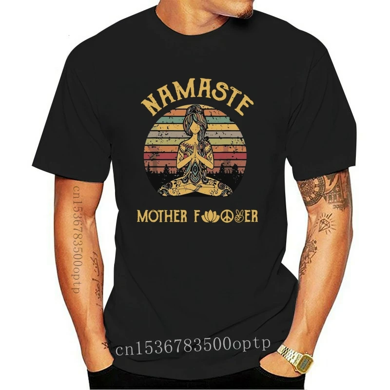 Новая винтажная забавная женская футболка Namaste Mother Fcker Yoga