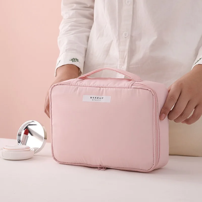Новая Косметическая сумка для хранения Дорожные сумки для туалетных принадлежностей Портативная тканевая сумка для макияжа для магазина всякой Всячины