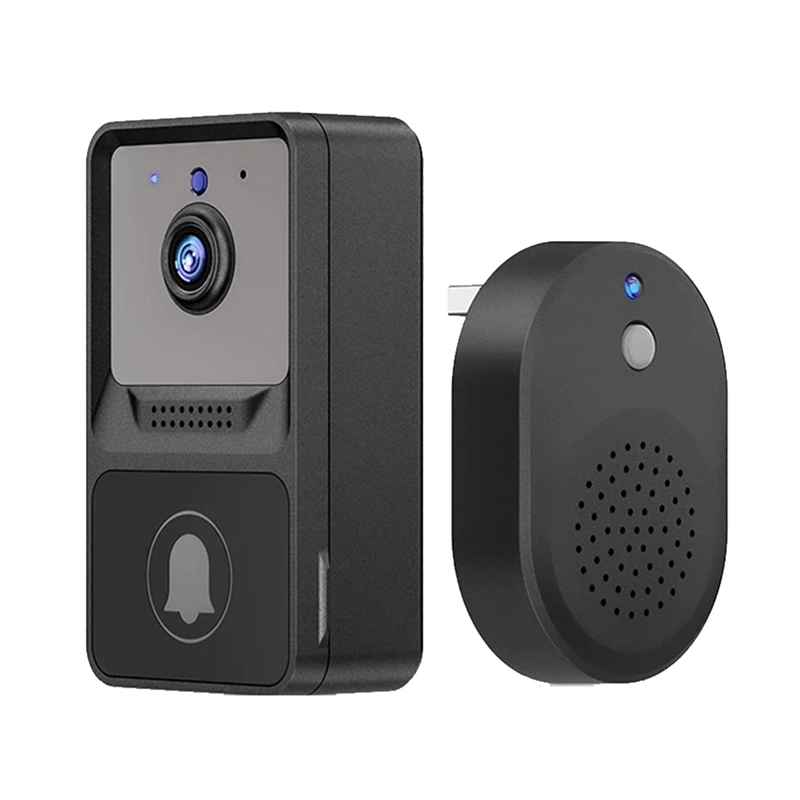 1 Комплект Беспроводного дверного звонка, перезвон камеры, Двусторонний аудиодомофон, ночное видение, работает для домашней безопасности