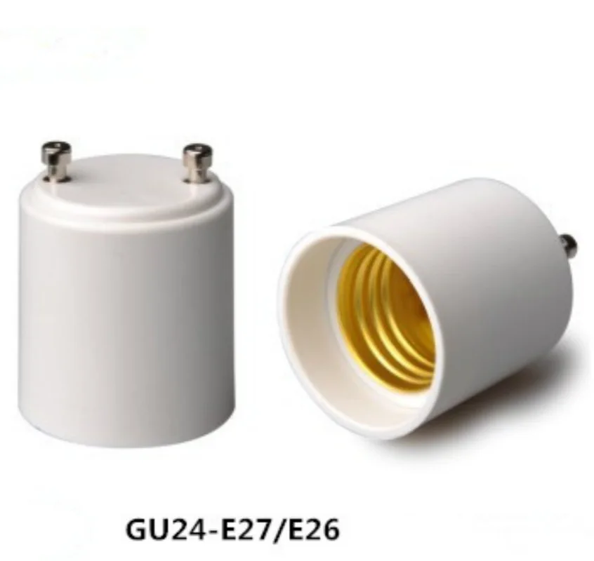 1ШТ GU24 к E27/E26 Держатель Светодиодной Лампы Адаптер GU24 к E27 Edison Socket Adapter Конвертер Для Светодиодной Галогенной CFL Лампы Горячая Распродажа