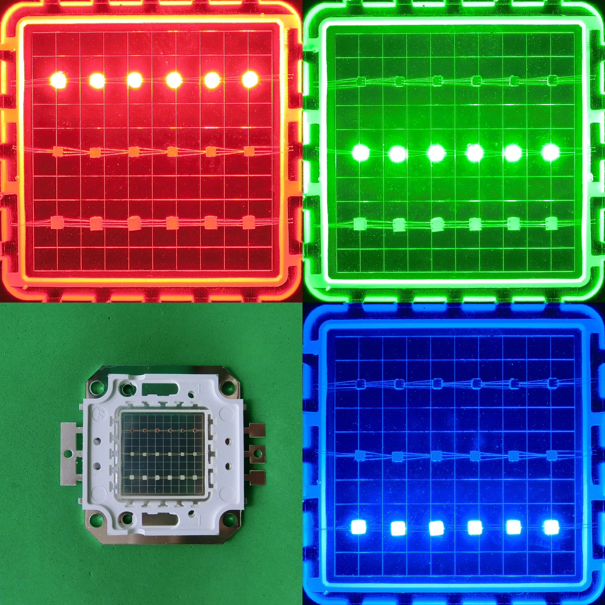 20 Вт RGB красный зеленый синий полноцветный светодиодный чип высокой мощности для DIY лампы точечная лампа с подсветкой