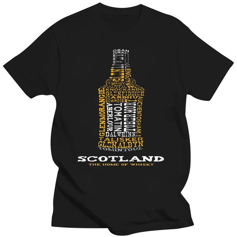 2019 Новые топы Harajuku С рукавами Scotland - Футболка Home Of Whisky С изображением бутылки, полной Знаменитого Солода, Детская футболка