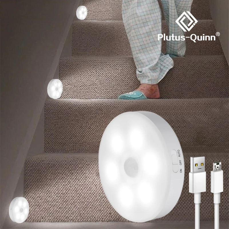 2021 Новый ночник с датчиком движения Теплые/ белые ночные светильники для дома В качестве детского ночника для кухни/шкафа/ гардероба