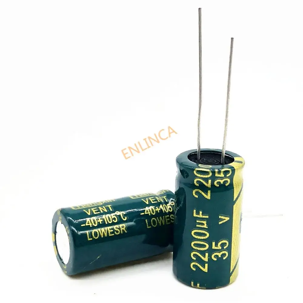 35V 2200UF 13* 25 высокочастотный низкоомный алюминиевый электролитический конденсатор 2200uf 35v 20%