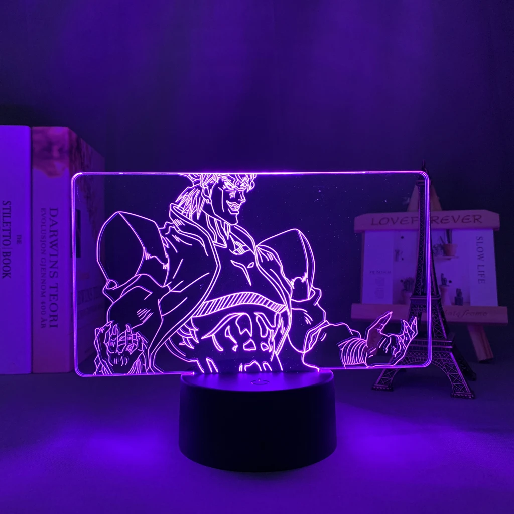 3d световое аниме JoJo Bizarre Adventure Дио Брандо для декора спальни, легкий подарок на День рождения для него, Jojo Led лампа, Манга