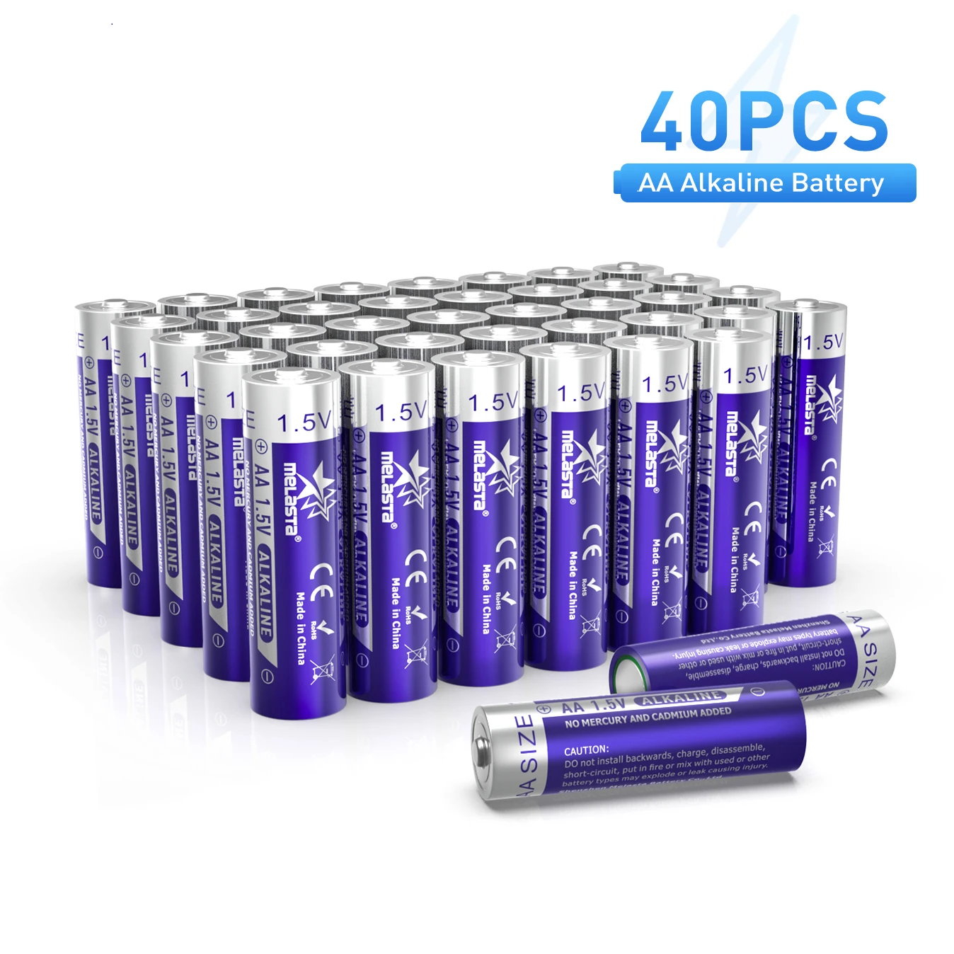 40 Щелочных Батареек 1,5 В Типа АА, Двойная Неперезаряжаемая Батарея для Часов, Дистанционных Игрушек, Электронных Устройств, Бытовых Аккумуляторов
