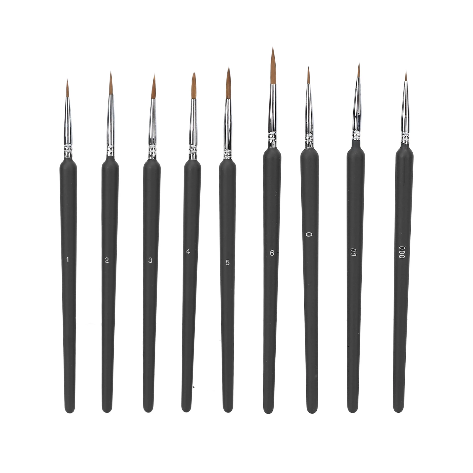 9шт Набор Кистей для Дизайна Ногтей Liner Striping Brushes Детали Кисти для Рисования для Маникюрного Салона Home DIY