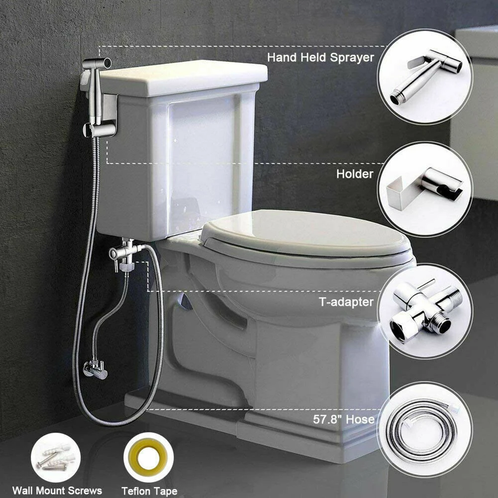 AU /EU Спрей Для Биде Из Нержавеющей Стали С Распылителем Комплект Ручной Туалетный Душ Под Давлением Туалет для Ванной Комнаты для Мытья Душа Closestool
