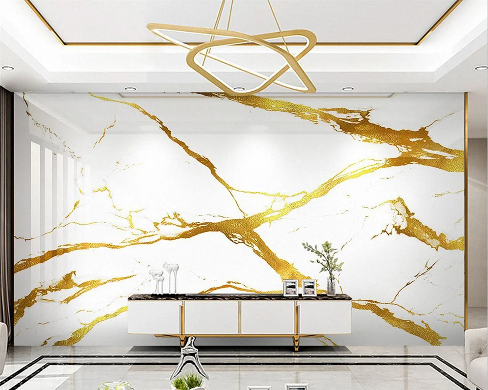 beibehang Custom papier peint, современная имитация мрамора, отель golden luxury tooling, фоновые обои, обои для домашнего декора