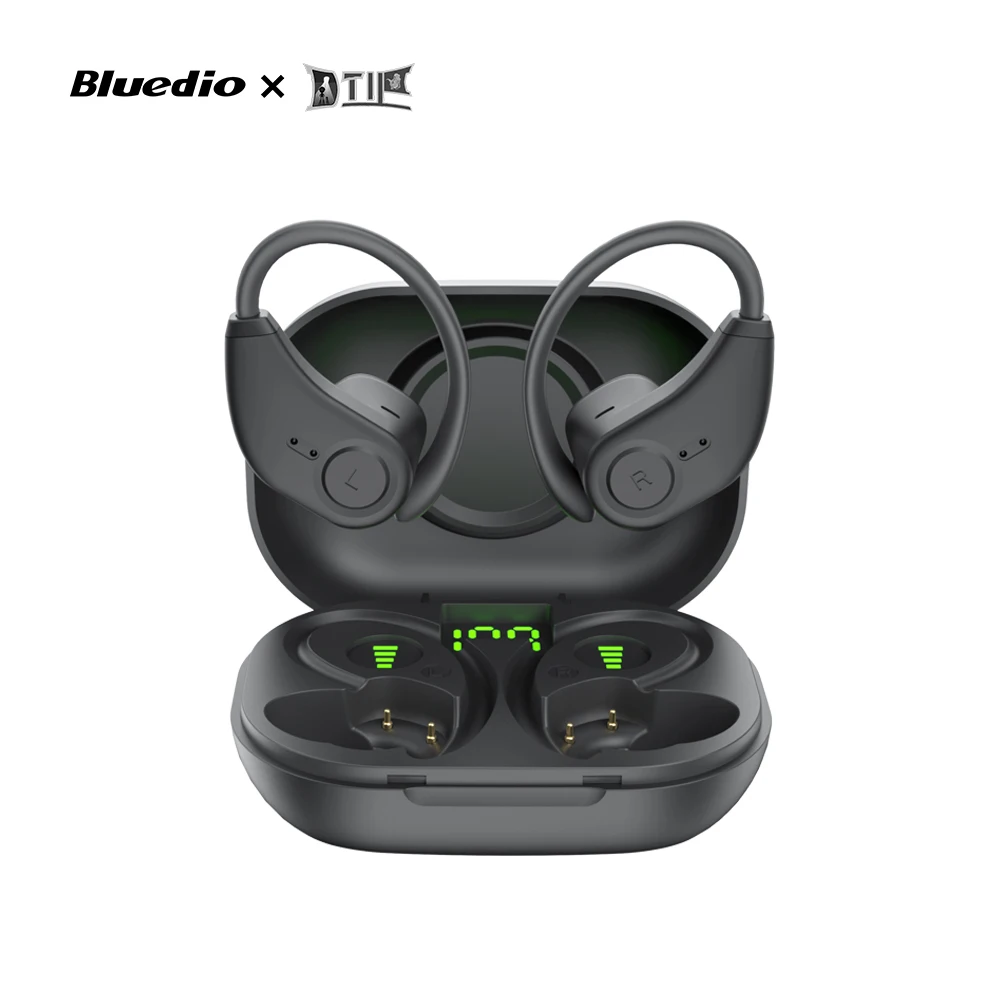 Bluedio S6 Bluetooth Наушники V5.1 TWS Наушники Беспроводной Ушной Крючок Спортивные Наушники 13 мм Драйвер HIFI Гарнитура Для Телефона С Микрофоном