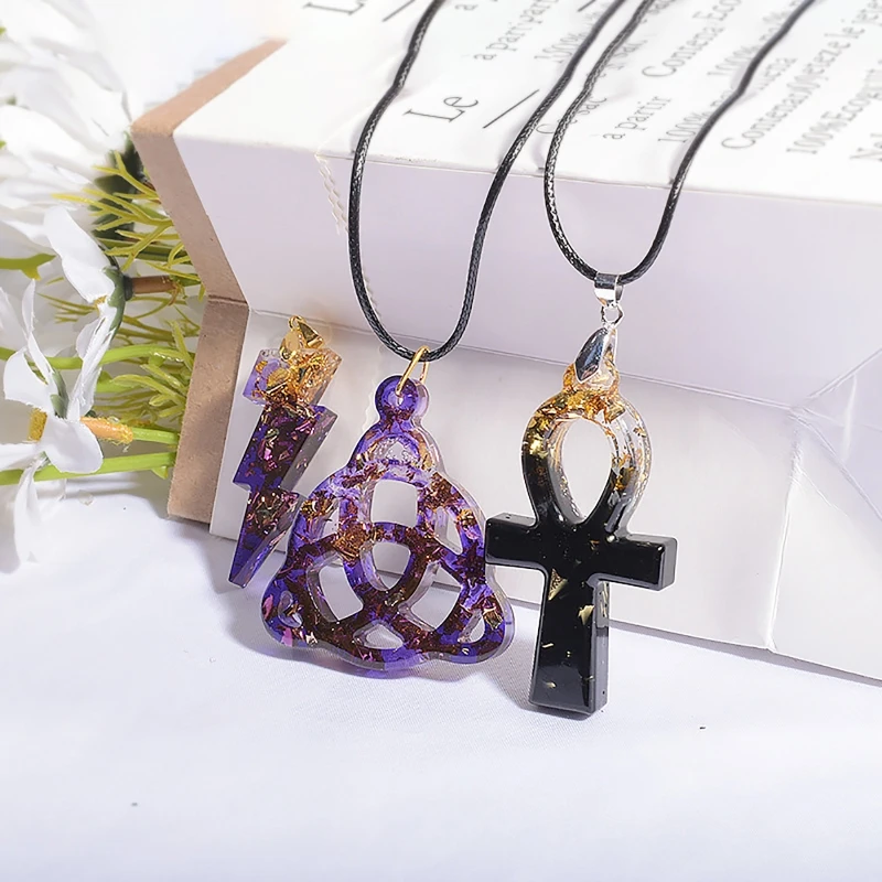 Diy Кристаллическая эпоксидная форма для украшения ожерелья, Подвесная форма для украшения подвески