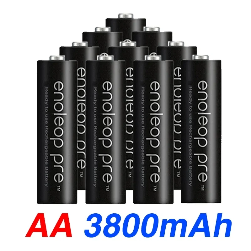 Enel0op-Batería principal aa Pro AA, 3800 MAH, 1,2 V, NI-MH, linterna de juguete, batería recargable precalentada