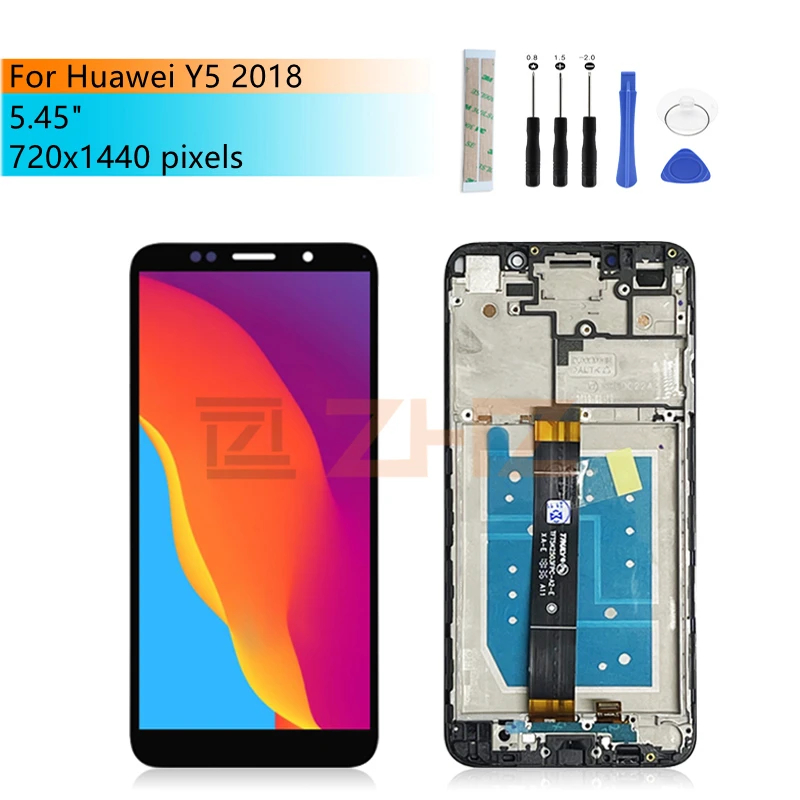 IPS LCD для Huawei Y5 Prime 2018 Дисплей Сенсорный экран Дигитайзер в сборе для Huawei Y5 2018 Замена экрана 5,45 