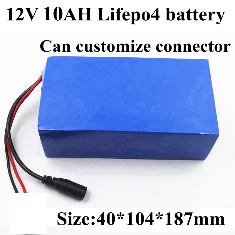 Lifepo4 12v 10Ah 350W Power Battery Pack 12.8v 30A BMS Dc Аккумулятор Перезаряжаемый для Детской Электрической Тележки 300w + Зарядное Устройство