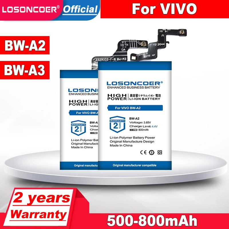 LOSONCOER 500-800 мАч BW-A2 BW-A3 Сменный Аккумулятор Для смарт-часов VIVO BW-A3 BW-A2 + Бесплатные инструменты