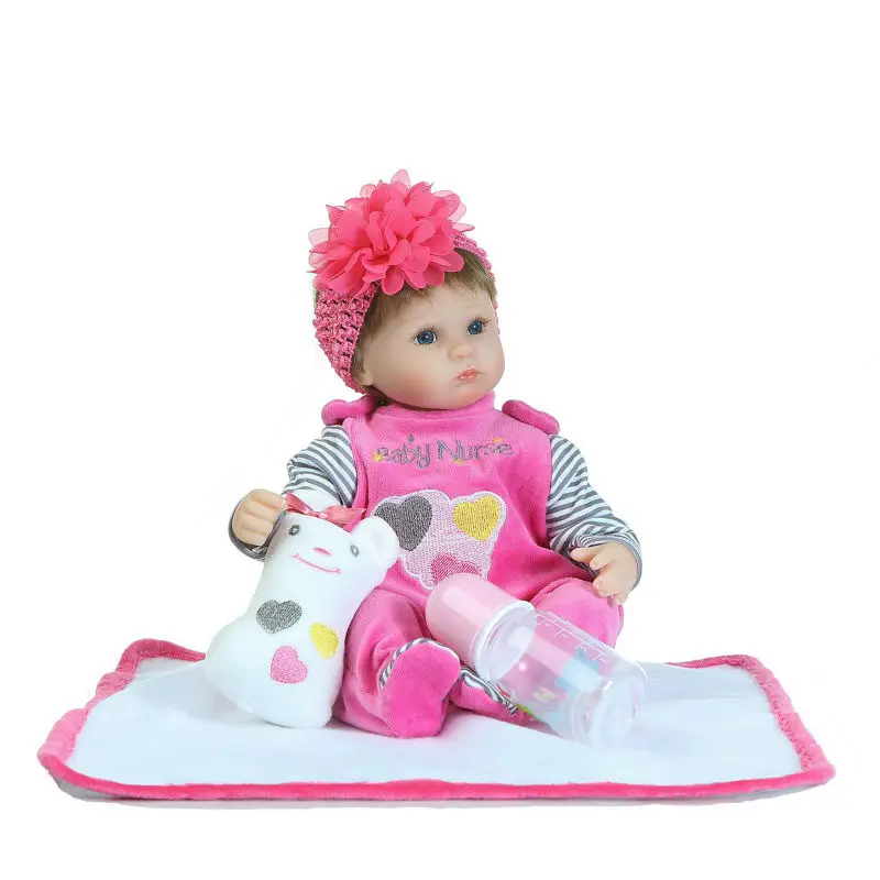 NPK Reborn Baby Doll 42 см Мягкие Силиконовые Куклы Реборн Детские Реалистичные Куклы Реборн Boneca BeBes Reborn Doll Для Девочек и Мальчиков