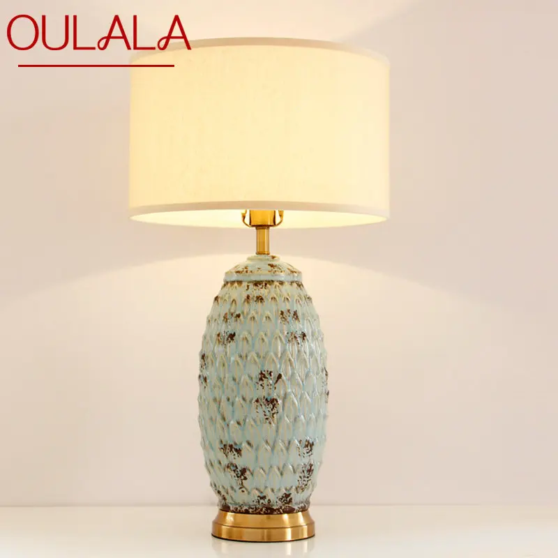OULALA Современный керамический настольный светильник, креативная модная прикроватная настольная лампа для дома, гостиной, спальни, гостиничного декора.