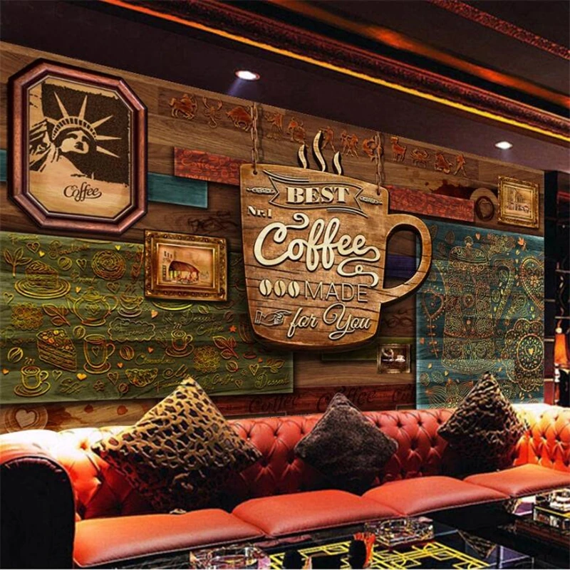 wellyu Индивидуальные большие фрески модное обустройство дома ультра HD ручная роспись продвинутые обои для стен в стиле ретро кафе