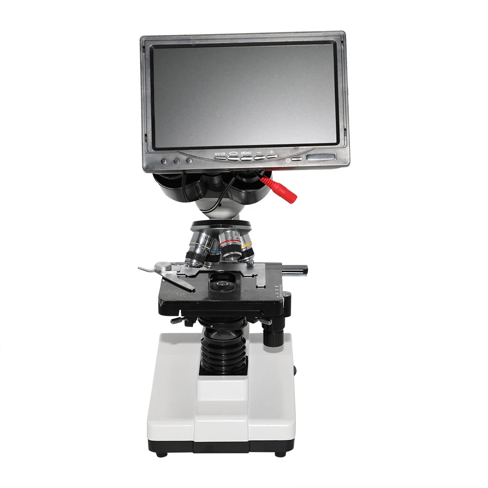 XP202 Бинокулярные Биологические микроскопы с 7-дюймовым ЖК-монитором для лабораторных экспериментов школьников