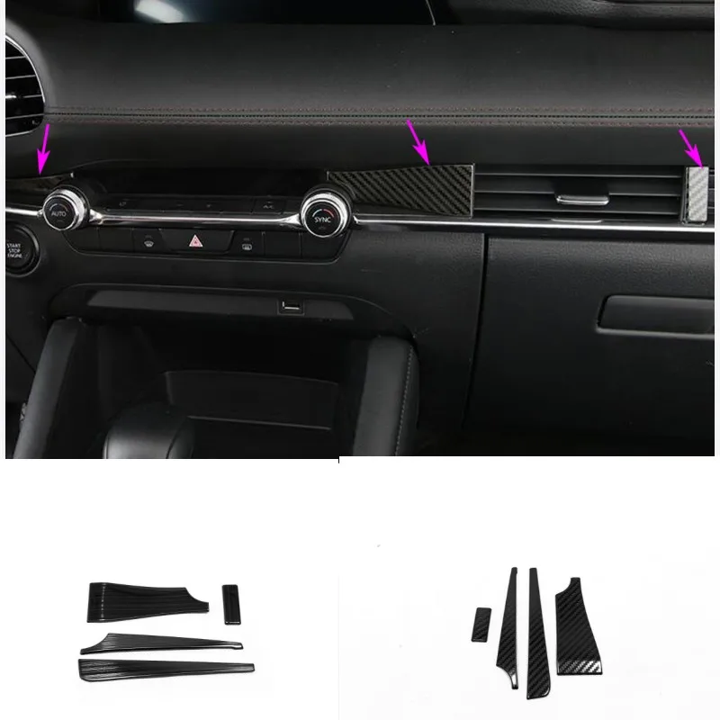 Автомобильная Наклейка Внутренняя Отделка Передней Средней Розетки Выключателя Кондиционера Вентиляционная Панель Для Mazda 3 Mazda3 Axela M3 2019-2022