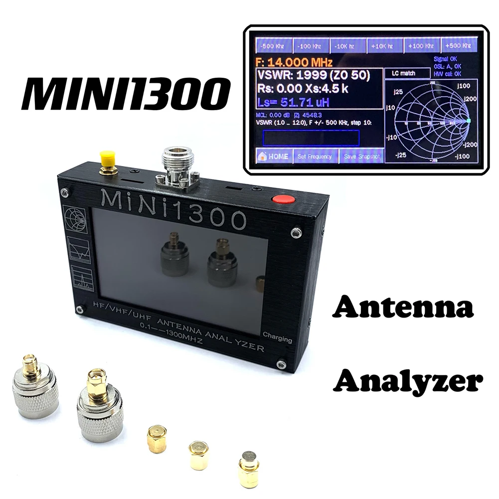 Анализатор антенн HF / VHF / UHF 0,1-1300 МГц Mini1300 Анализатор антенн, измеряющий параметры частотного анализатора