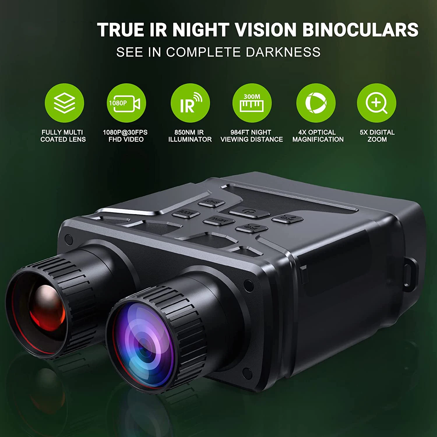 Бинокль R6 1080P HD, прибор ночного видения с возможностью видеосъемки, Инфракрасная камера дневного и ночного видения двойного назначения 300 м