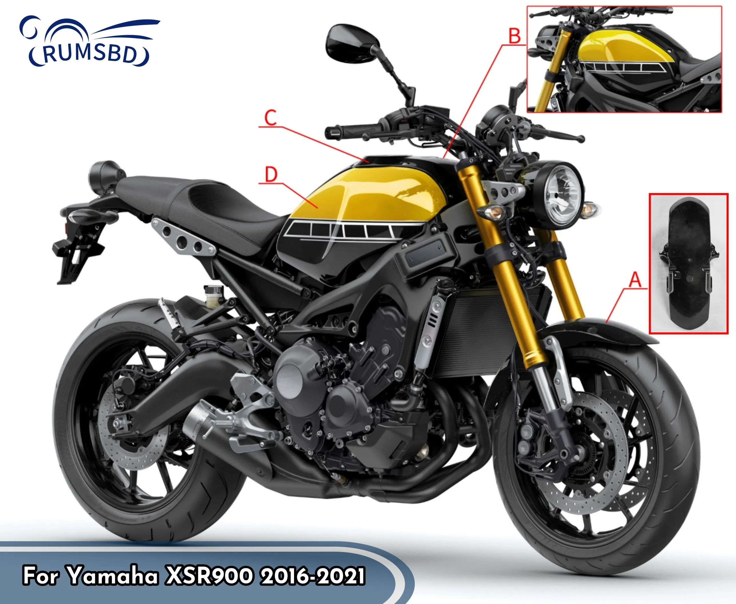Брызговик на крыло мотоцикла, Защитная крышка для Yamaha XSR900 2016 2017 2018 2019 2020 2021 Аксессуары для переднего брызговика
