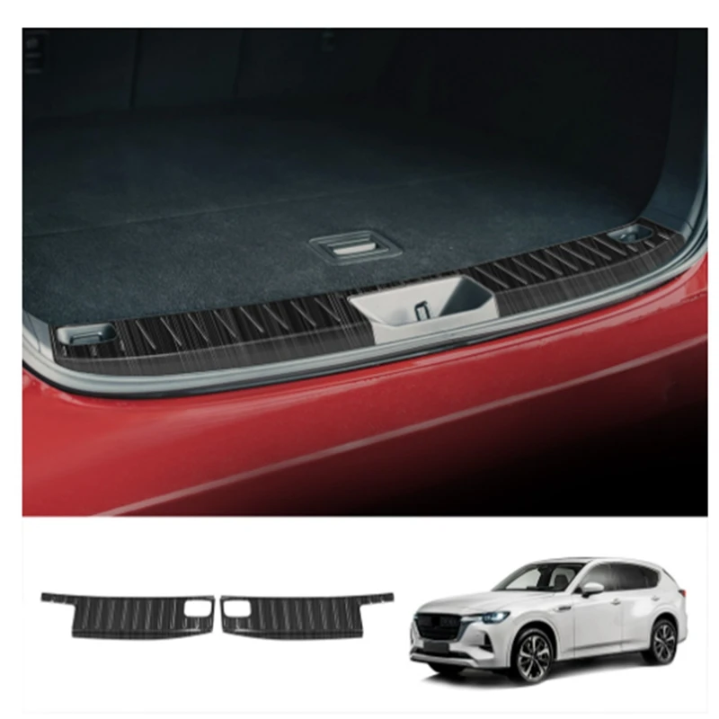 Встроенный задний бампер автомобиля, защита багажника от царапин, автомобильные аксессуары для Mazda CX60 2022 2023