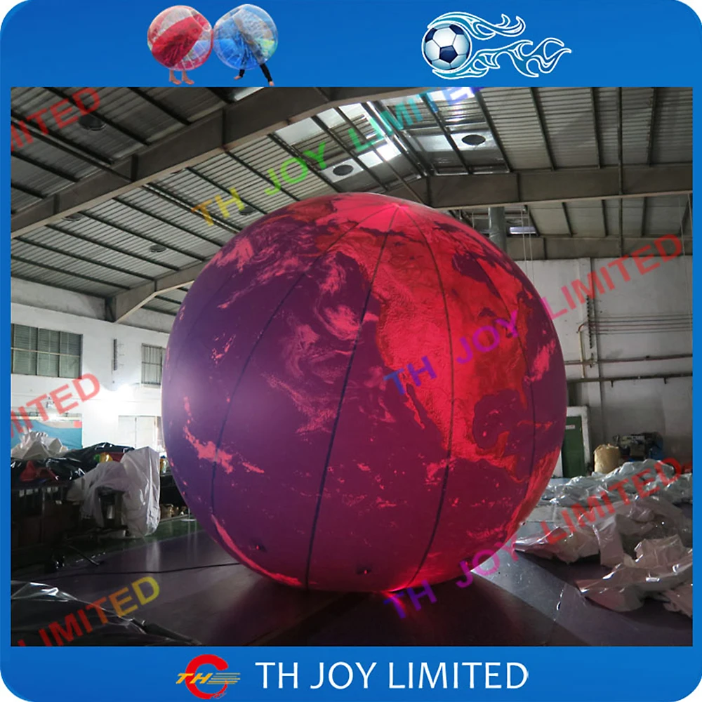 гигантский надувной шар-глобус из ПВХ 1,5 м /2 м / 3 м с подсветкой для украшения / выставки / мероприятий, гигантская надувная планета