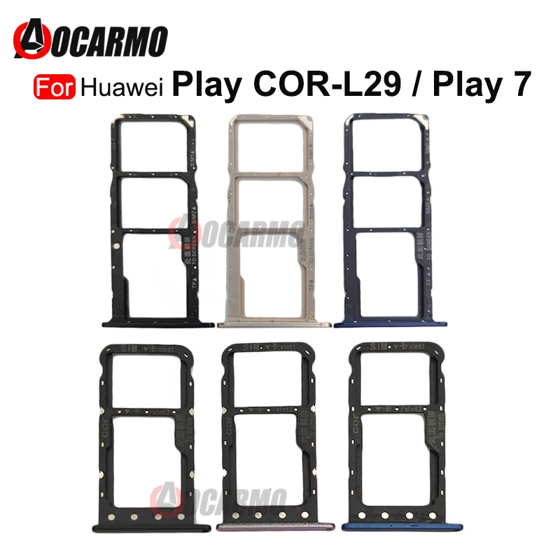 Держатель лотка для sim-карт Huawei Play COR-L29 / Play 7, слот для лотка для SIM-карт, Сменная часть гнезда адаптера