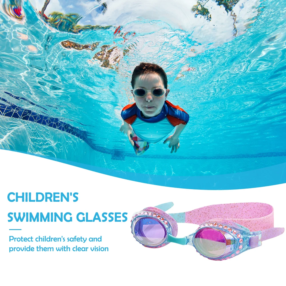 Детские очки для дайверов, противотуманные Милые очки для плавания, водонепроницаемые, противоскользящие, один размер, эластичные, мягкие, регулируемые для подводных видов спорта