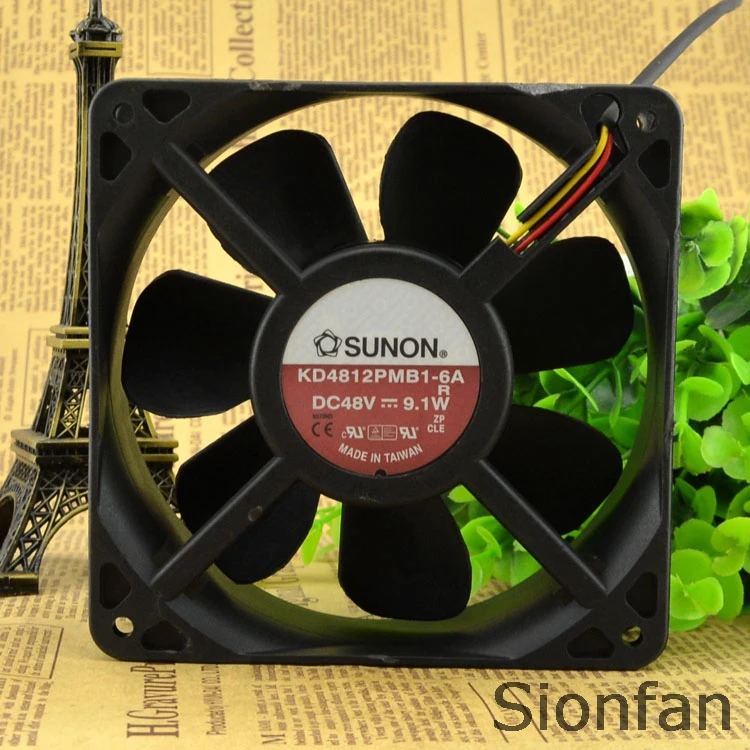 Для SUNON KD4812PMB1-6A 12038 вентилятор DC48V 9,1 Вт 12 см охлаждающий вентилятор Тестовый Рабочий