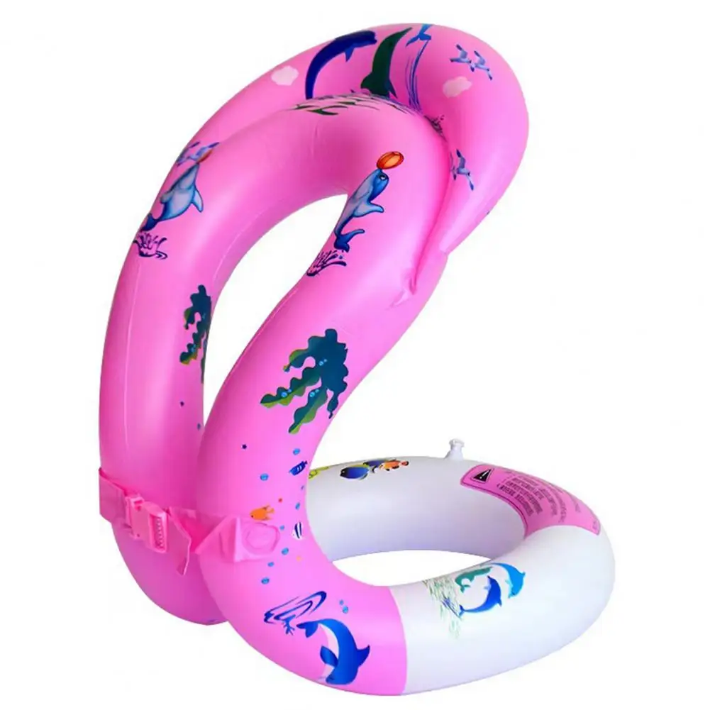 Жилет для плавания Регулируемая пряжка безопасности Двойные подушки безопасности Поплавки для бассейна Кольцо для плавания Утолщенная детская надувная куртка для плавания Жилет