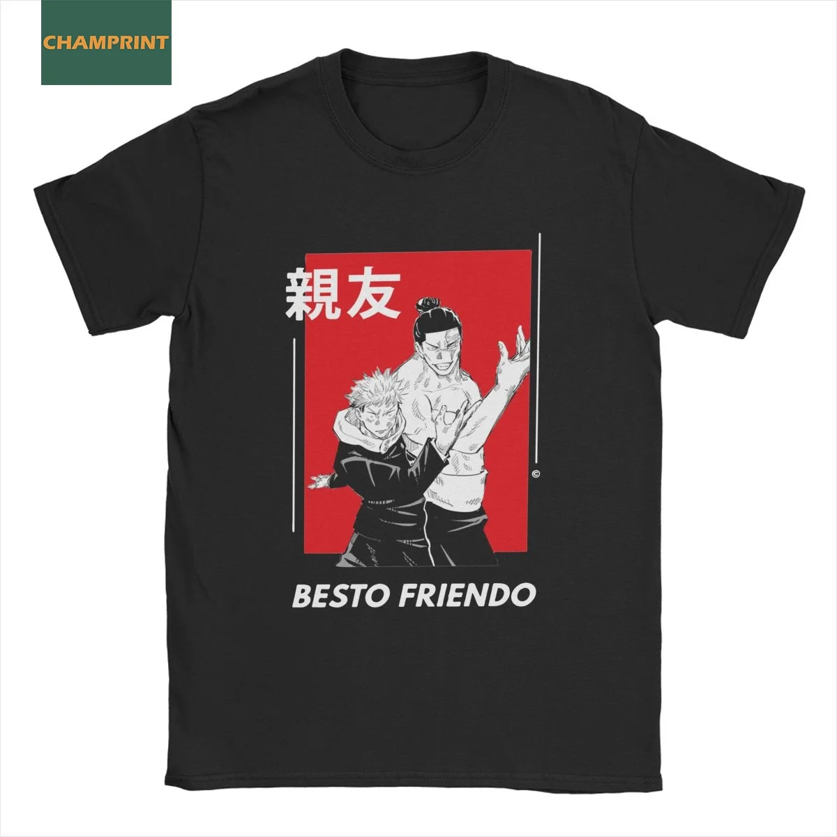Забавная футболка Besto Friendo Itadori и Todo Pose Jujutsu Kaisen для мужчин, хлопковые футболки, футболки с коротким рукавом, новое поступление одежды