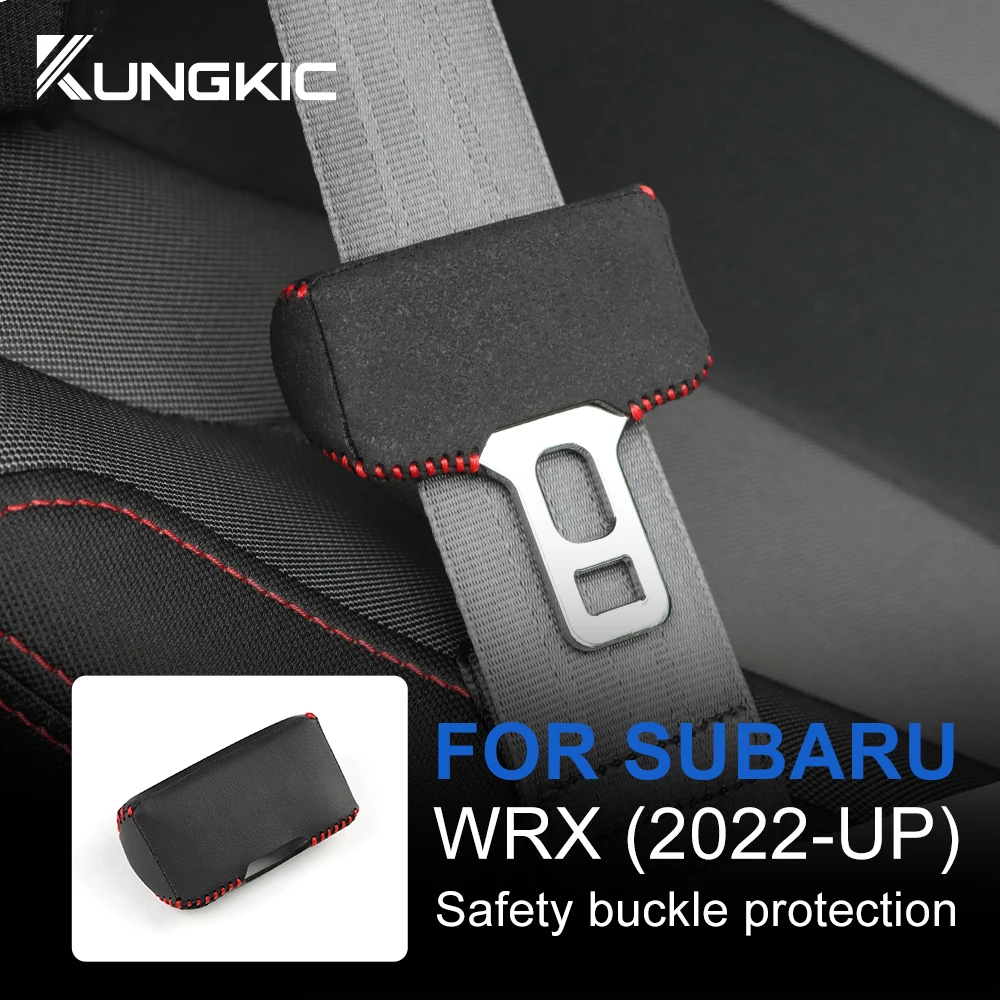 Зажим для пряжки ремня безопасности автомобиля для Subaru WRX 2022 2023 Аксессуары Из замши и кожи, Защелка для застежки, Защитные чехлы для зажимов