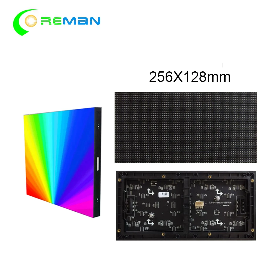 Идеальная цена hub75 SMD 3-в-1 Полноцветный видео светодиодный модуль с шагом пикселя 4 мм, полная RGB светодиодная панель, экран размером 256x128 мм