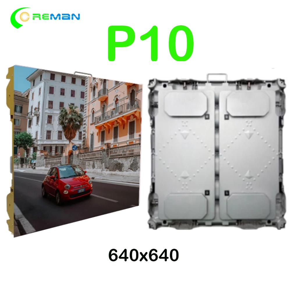 изготовленный на заказ светодиодный знак p10 наружный алюминиевый шкаф для литья под давлением, светодиодный дисплей, арендный экран 960x960 мм