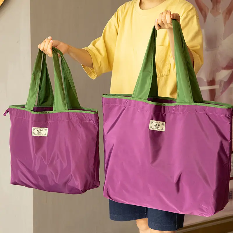 Карман на шнурке большой емкости, сумка для покупок в продуктовом магазине, переносная сумка для хранения, складная сумка для продуктов