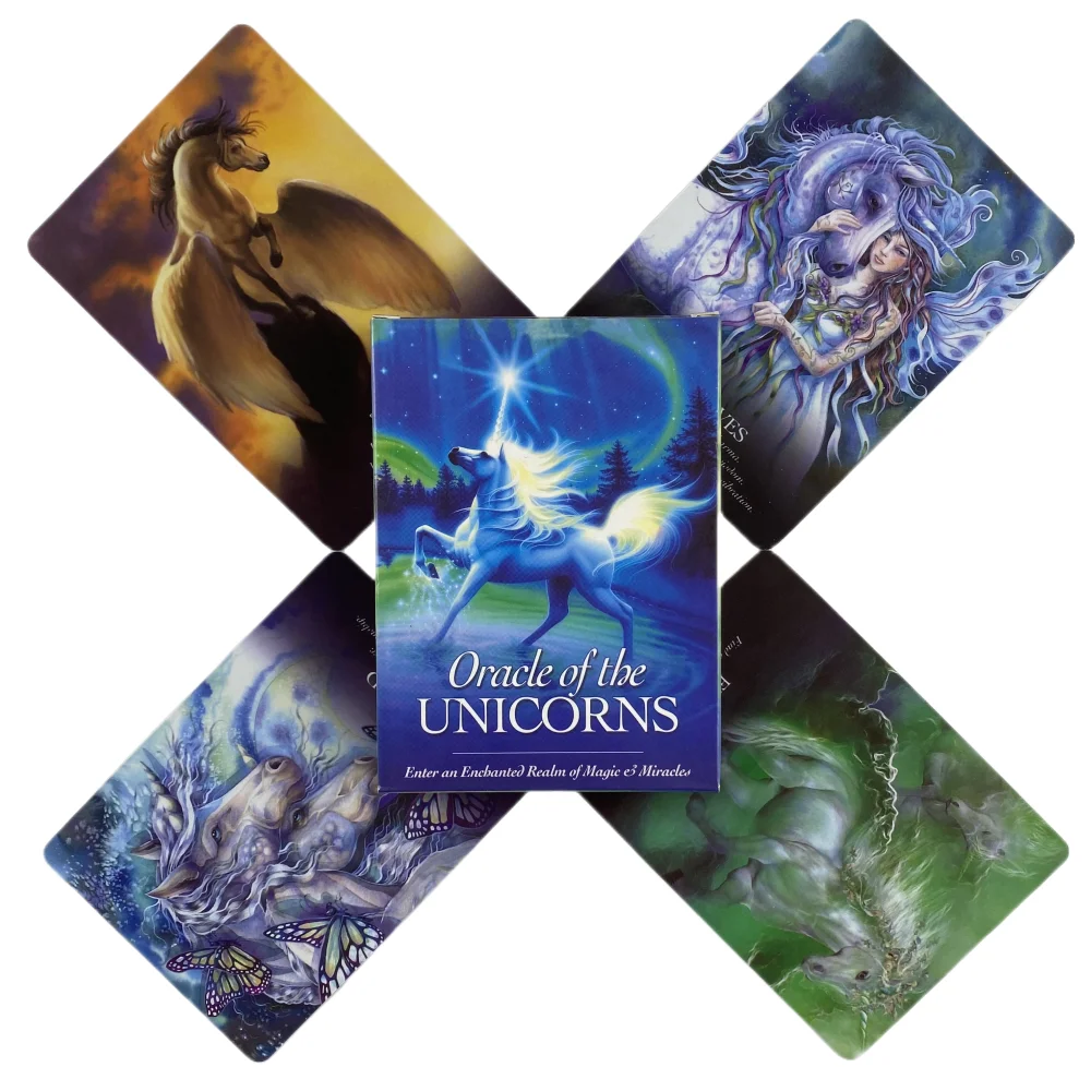 Карты Oracle Of The Unicorns - Колода из 44 карт Таро Английского издания для гадания Borad Games