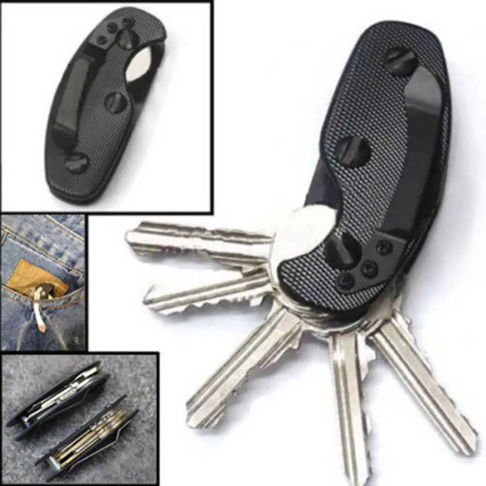 Ключ от роскошного автомобиля, алюминиевый держатель для ключей, папка для ключей, брелок для ключей, карманные инструменты, органайзер для ключей, чехол, сумка для ключей, зажим для ключей