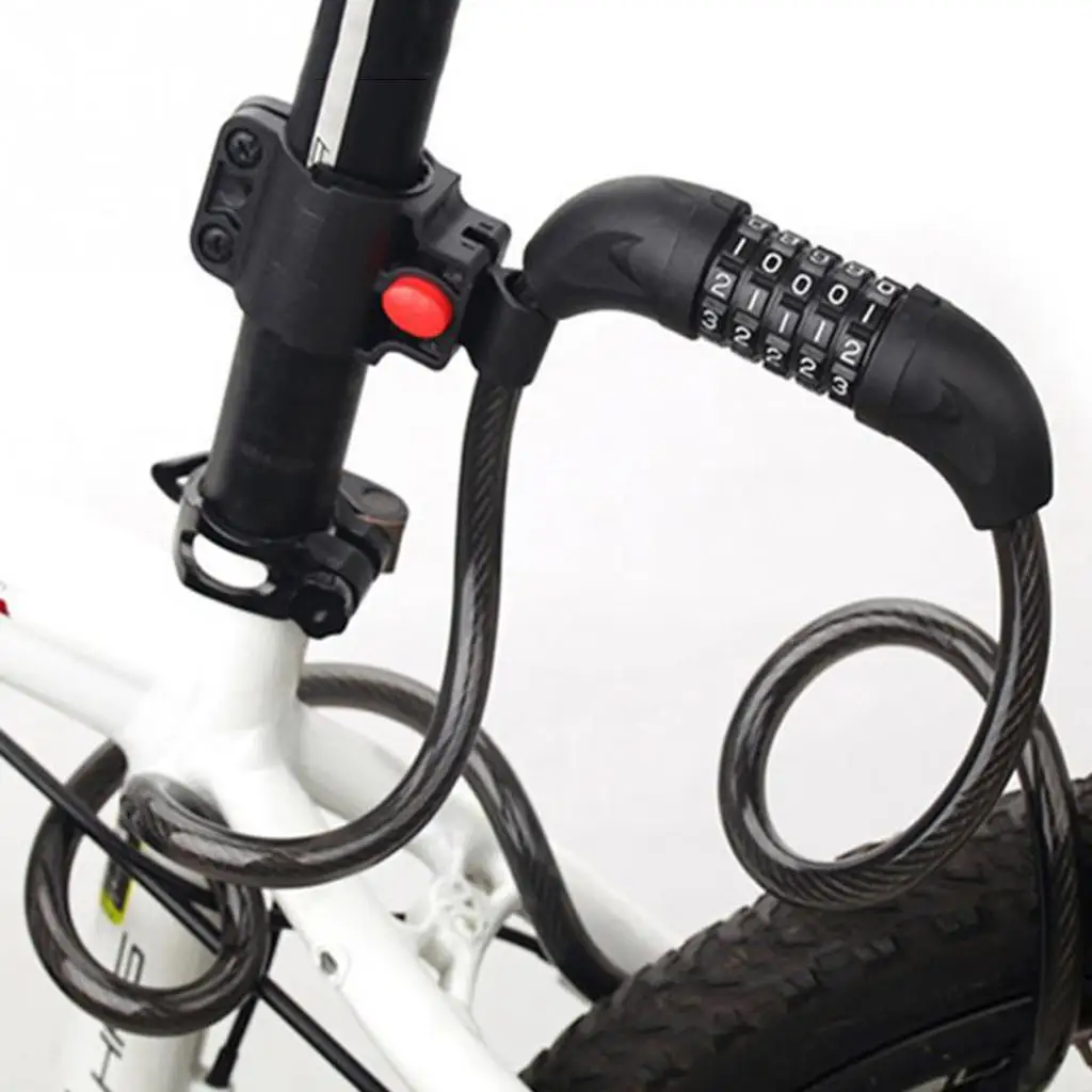 Кодовый замок цепи с дополнительным держателем кронштейна для крепления велосипеда