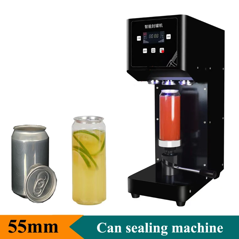 Коммерческая машина для запайки банок для напитков калибра 55 мм, ПЭТ/Алюминиевая бутылка, 330/500/650 мл, Герметик для банок
