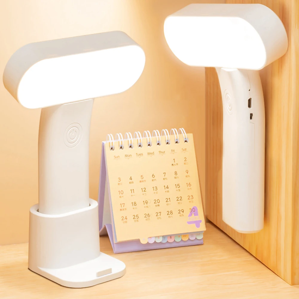 Креативная светодиодная настольная лампа USB Перезаряжаемая Вращающаяся Магнитная Портативная защита для глаз Прикроватная спальня Кабинет в общежитии Настольная лампа