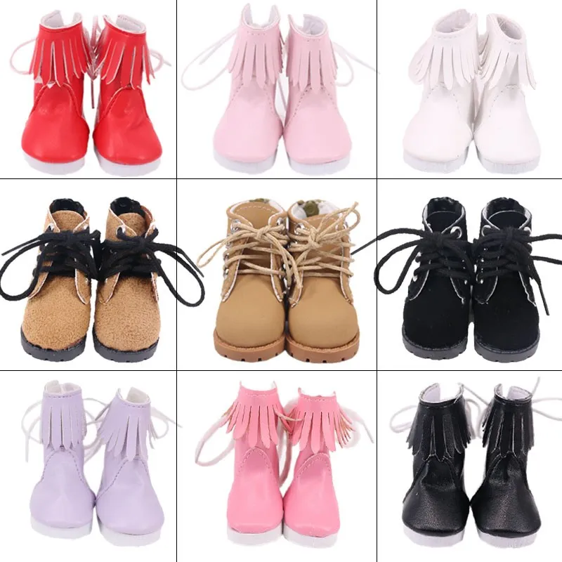 Кукольная обувь 5 см, Сапоги из искусственной Кожи С Высоким берцем Для Куклы 14,5 Дюймов Nancy American Paola Reina Doll & BJD EXO Doll Boots Generation Girl's Toy