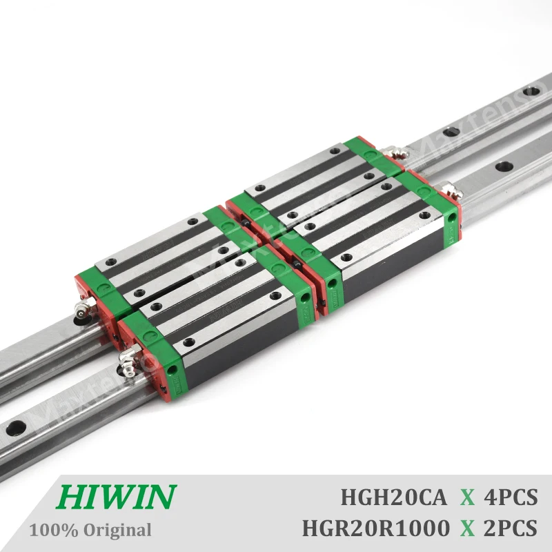 Линейная направляющая HIWIN Taiwan HGH20CA Узкого типа HGR20 Блоки Каретки Детали маршрутизатора 1000 мм Линейные направляющие высокой точности