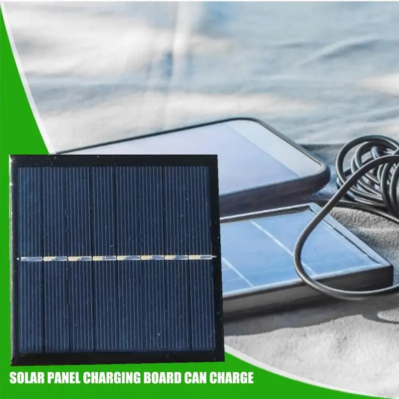 Мини-зарядное устройство на солнечной панели мощностью 1 Вт 4 В для сотового телефона / мобильного телефона Портативное зарядное устройство на солнечной панели для кемпинга Банк солнечной энергии