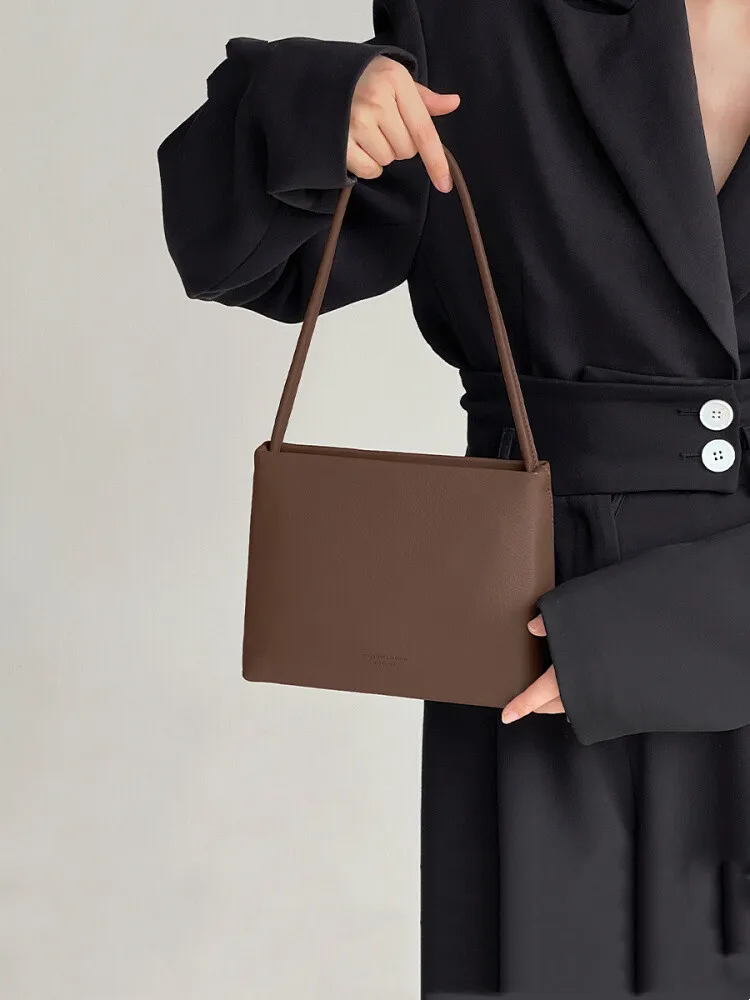 Модная легкая роскошная сумка Senior Sense из орехового дерева, нишевая сумка для подмышек, женская сумка 2023 года, новая сумка через плечо на одно плечо