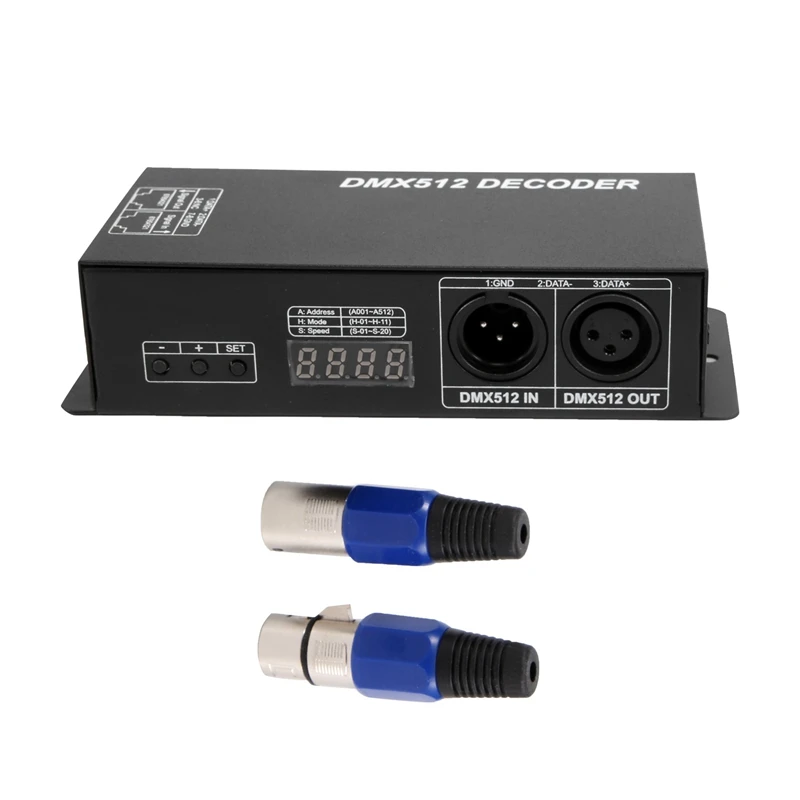 Мощный Dmx Светодиодный Контроллер LED DMX 512 Декодер, Драйвер Диммера DC12V-24V Для светодиодной ленты Rgb или ламп (3 канала)