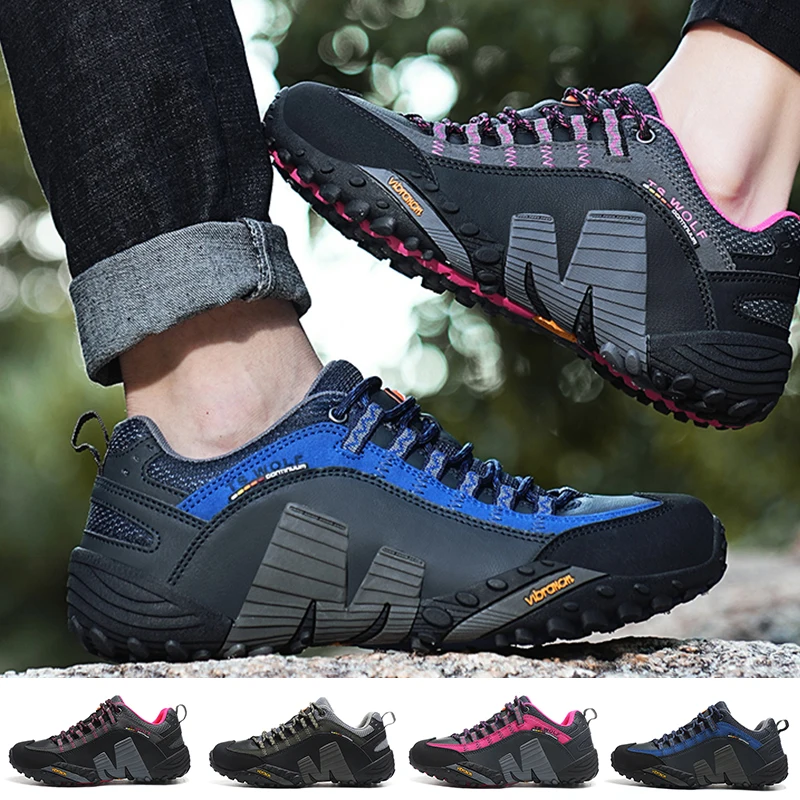 Мужская походная обувь, уличные альпинистские охотничьи кроссовки Унисекс, высококачественные походные ботинки, Женские удобные прогулочные треккинговые кроссовки